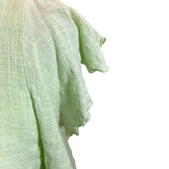 Maeve Anthro Green Cascade Tiered Shell‎ Blouse Size Small - Picture 10 of 14